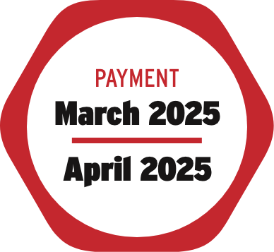 payment - march 2025 through april 2025