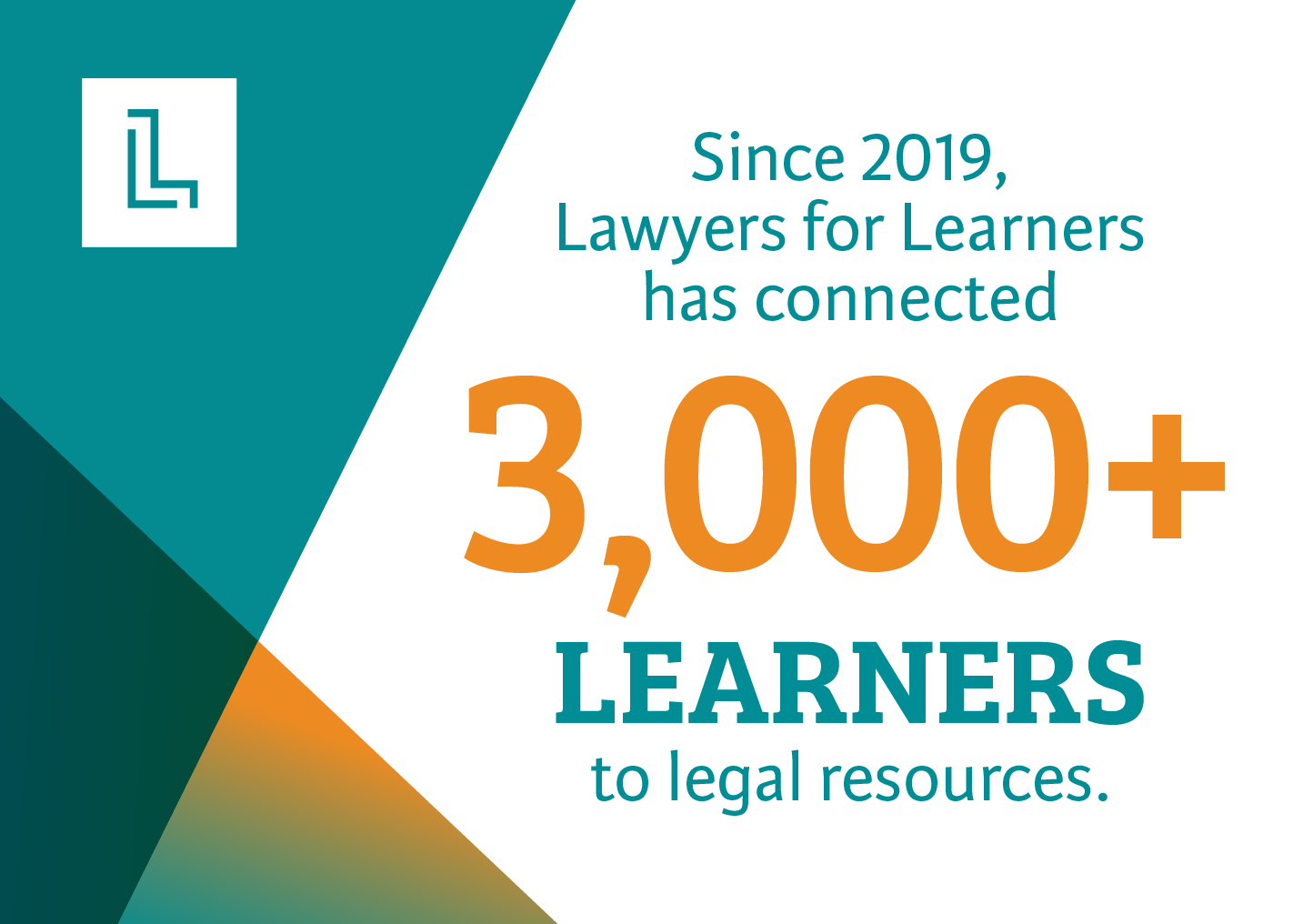 Since 2019, Lawyers for Learners has connected over 3,000 students to legal resources.